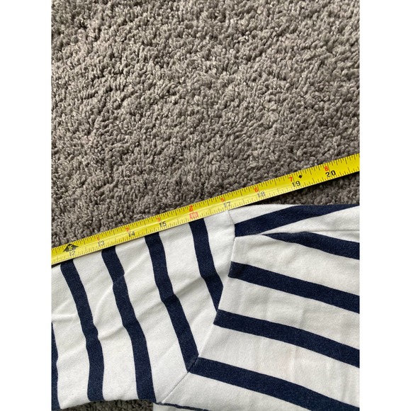 Girls GAP navy/white striped crewneck with heart, size M (8) - Picture 8 of 8